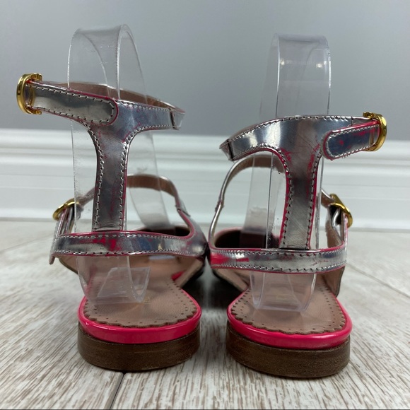 RED VALENTINO 37 unworn ankle strap leather flats - Picture 3 of 4